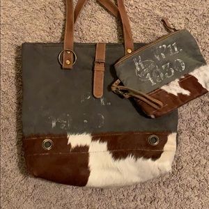 Myra bag and clutch